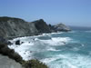 waves crashing on the coast